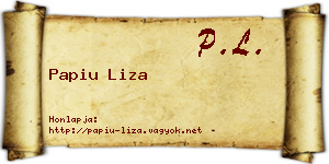 Papiu Liza névjegykártya